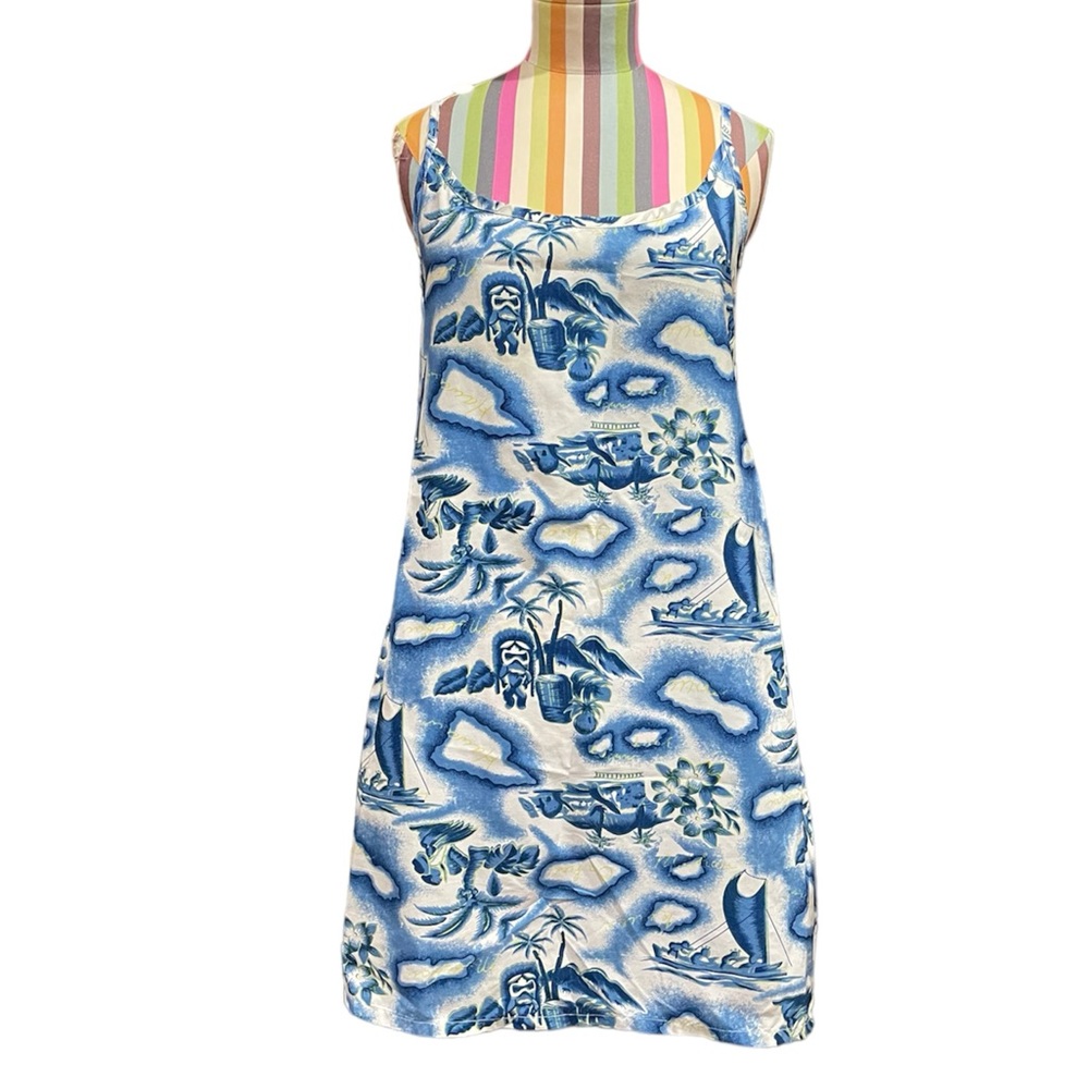 Roundy Bay Hawaiian Floral Print Mini Dress 0983